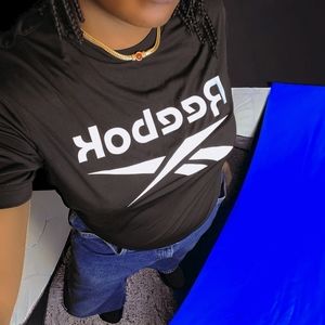 Reebok Graphic Logo Mock Neck Tee